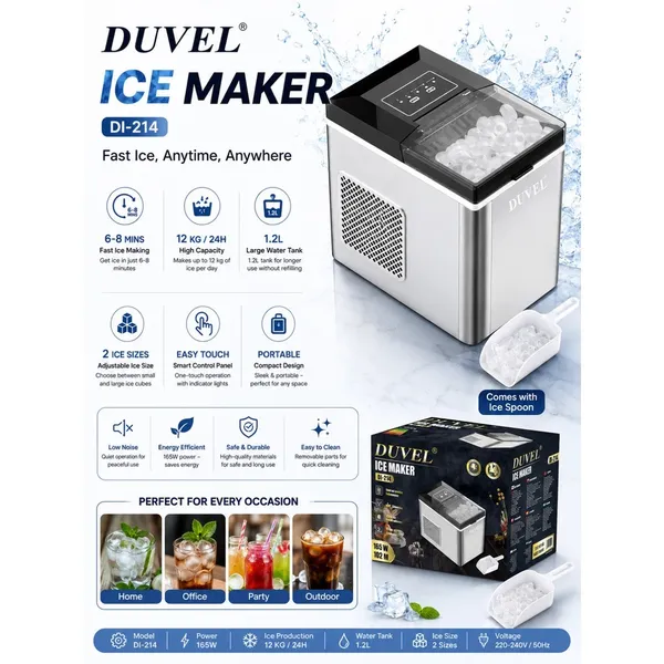 Buz generatoru Duvel DL-214 1.3 l gümüşü — морозильники