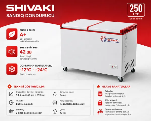 Dondurucu Shivaki SFB130 — морозильники