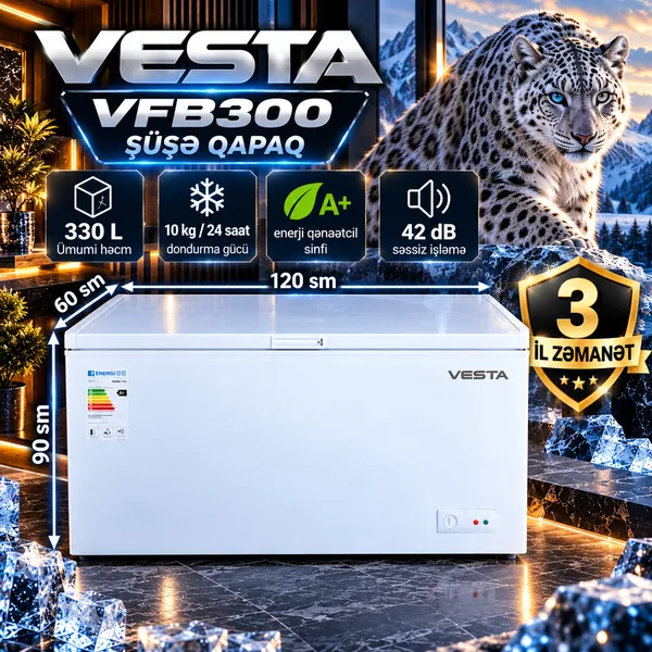 Dondurucu qutu Vesta VFB 370, ağ, 330 L — морозильники