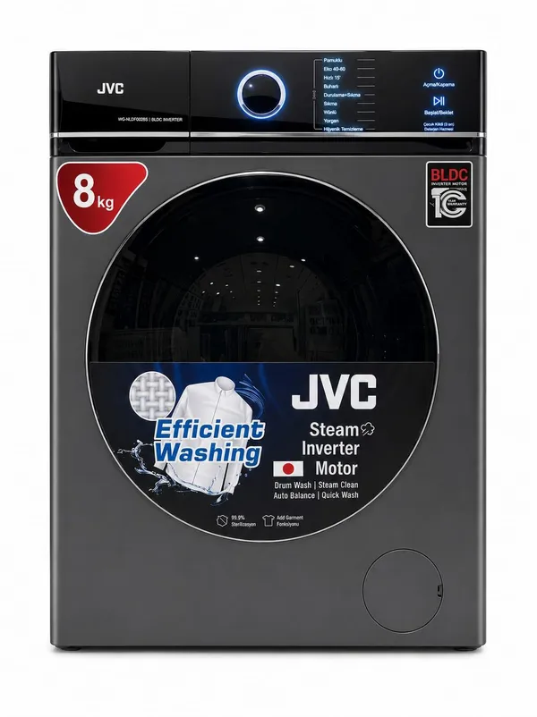 JVC WG-NLDE08H5S, 8 kq, 1400 dövr/dəq, A+++ - 6001889065108 — paltaryuyan maşınlar