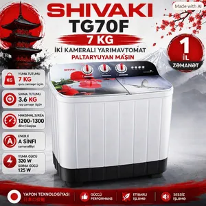 Shivaki _MYCM_14_TG70F 7 kq 1200 dövr/dəq ağ