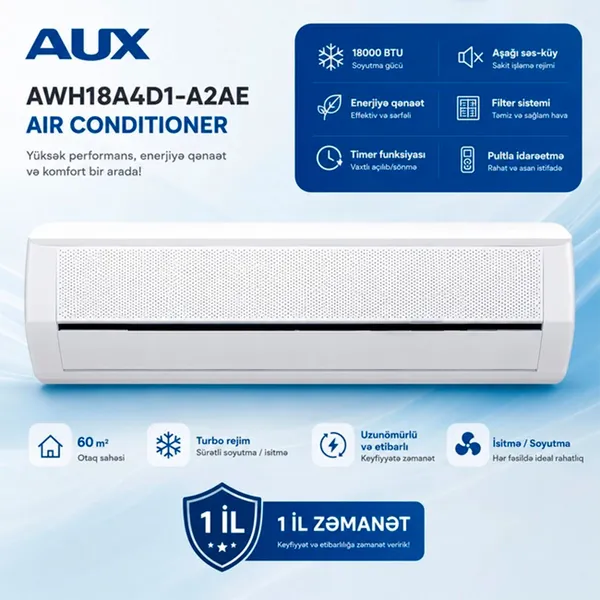 AUX AWH18A4D1-A2AE İnverter — kondisionerlər