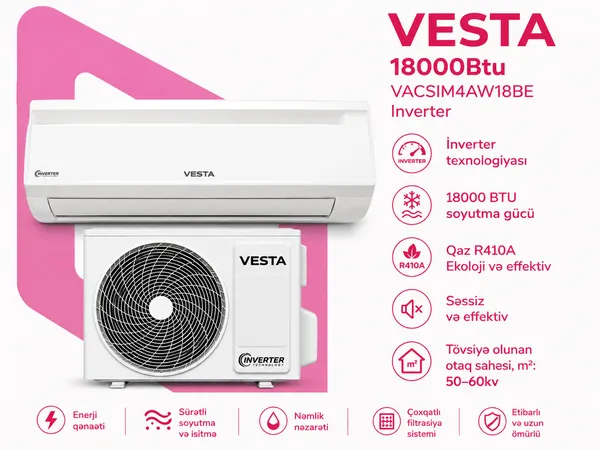 Vesta VACSIM4AW18BE 18000 BTU — kondisionerlər