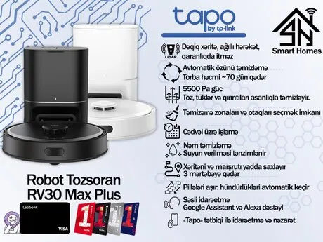 Tapo ağıllı robot tozsoran RV30 Max Plus — пылесосы