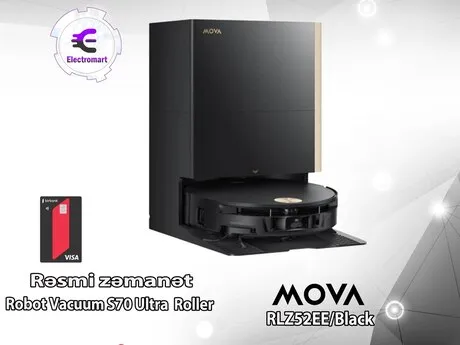 Mova Robot Vacuum S70 Ultra Roller Black-EUA RLZ52EE/Black — пылесосы