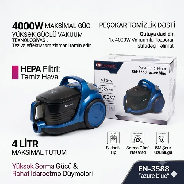 Euromerss EM-3588 Azure Blue — tozsoranlar