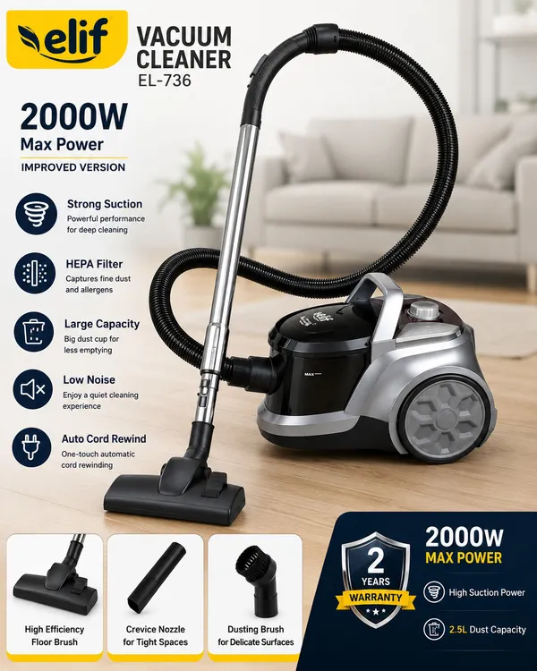 Elif EL-736 Konteyner 3500 Vt Quru 4 l — пылесосы