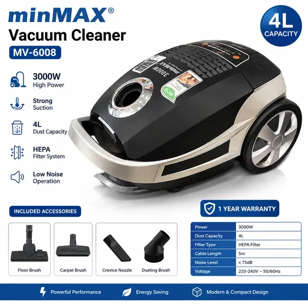 MiniMAX MV-6008 3000 W 4 l torbalı. — пылесосы