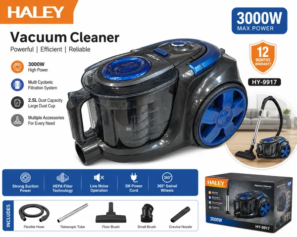 Haley HG-9917 3000 W 2.2 l torbalı. — tozsoranlar