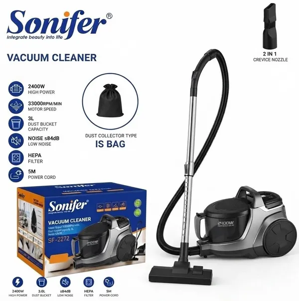 Sonifer QR-774314, 2400 Vt, Quru, Torba, 5 l — пылесосы