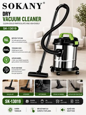 Sokany SK-13019 2500 W quru 16 l konteynerli