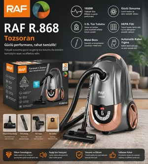RAF R.8681 1600 W quru torbalı 1.5 l