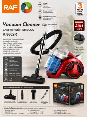 RAF R.8662R 1200 W quru konteynerli 3 l