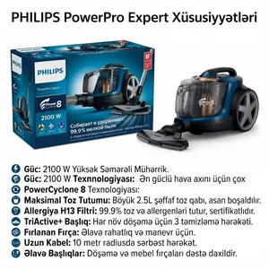 Philips PowerPro Expert 2100/240 W konteynerli 2.5 l