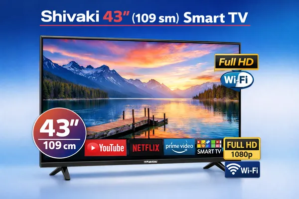 Shivaki 43" Smart TV Full HD, Wi-Fi — televizorlar