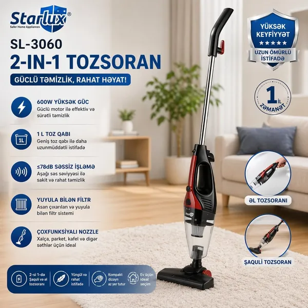 Vertikal tozsoran Starlux SL-3060 600W — tozsoranlar