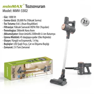 Vertikal tozsoran MinMax MMV-3302 simsiz nəm/quru 1000 W bej-boz