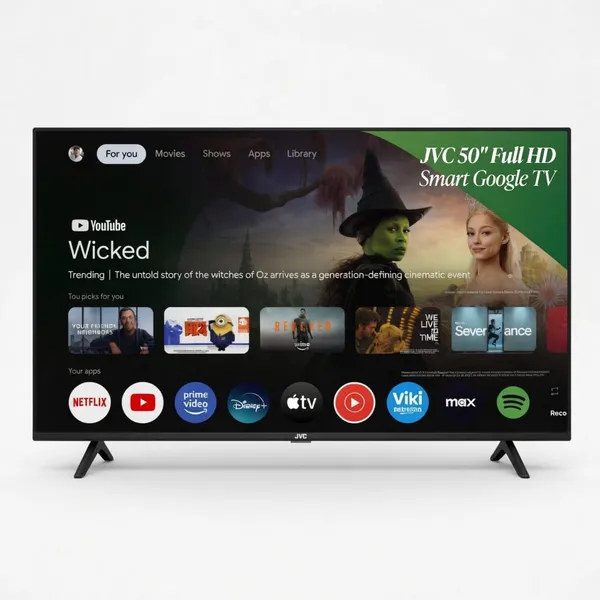 JVC 50 Full HD+HDR Smart TV LCD (LED) 50N7165 Google Tv Əyri ekran Xeyr — televizorlar