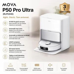 Robot-tozsoran Mova Robot Vacuum P50 Pro Ultra White (RLP53HE)
