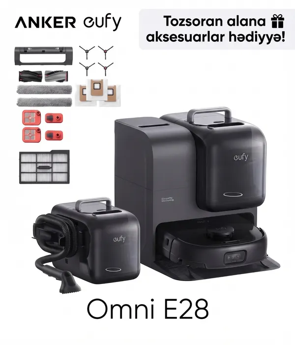 Robot-tozsoran Eufy E28 T2352G11 Black + Eufy Accessories Package (A)Offline - UN MixedColor — tozsoranlar