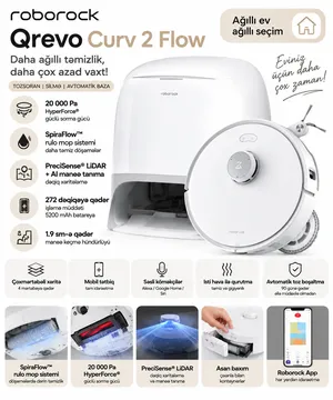 Roborock Qrevo Curv 2 Flow White Pro