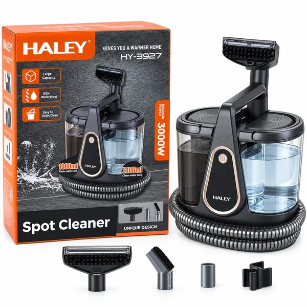 Yuyucu tozsoran Haley HY-3927 Spot Cleaner, Sorma gücü 300 Vt, Akvafiltr, İstehlak gücü 3000 Vt, Qara — tozsoranlar