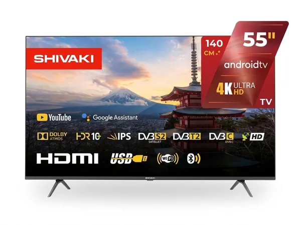 Shivaki 55nuch900, LCD (LED), 55 düym, UHD,4K, Smart TV dəstəklənməsi — televizorlar