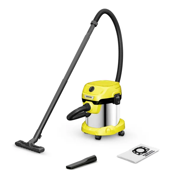 Sənaye tozsoranı Karcher WD 2 Plus S V-15/4/18 YSY EU nəm/quru 15 l boz — tozsoranlar