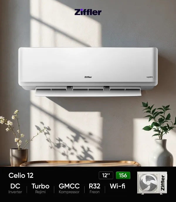 Ziffler Celio 12 DC Invertor, divar tipli, 12000 BTU — kondisionerlər