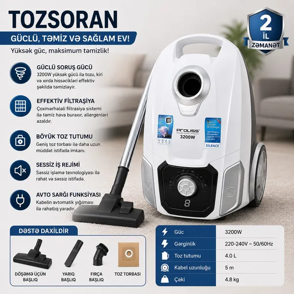 Proliss 3200 Vt White — tozsoranlar